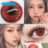 Gaeaspace  -  Sick Mary Red Colored Contact Lenses soft for eyes small Beauty Pupil myopia prescription degree yearly natural new big