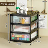 Gaeaspace  -  1Pc Storage Box,Space-Saving Clear Drawer Organizer (2/3/4-Tier) Sort Office,Home,dormitory,Makeup, Pens, Jewelry, Stationary ﻿