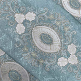 Gaeaspace  -  European Style Luxury Living Room Curtain Light Blue Elegant Chenille Blackout Curtains For Bedroom Villa Home Decor Custom