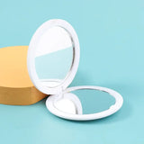 Gaeaspace  -  Folding Double-Sided Cosmetic Mirrors for Women Gifts with Flowing Sparkling Sand Mini Makeup Mirror Compact Pocket Mirrors Pink