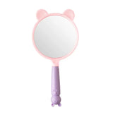 Gaeaspace  -  1pc Simple Cat Ears Handheld HD Makeup Mirror Portable Foldable Dual-Use Desktop Mirror Affordable Student Handle Makeup Mirror