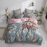 Gaeaspace  -  Pastoral Floral Bedlinens Egyptian Cotton Bedding Set Queen King Ru Full Size Sheet Duvet Cover Set Underwear