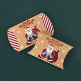 Gaeaspace  -  10pcs Christmas Pillow Candy Boxes Christmas Decoration For Home 2023 Xmas Kids Gift Box Navidad New Year Santa Packaging Bags