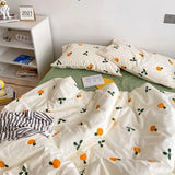 Gaeaspace  -  Ins Nordic Butterfly Bedding Set Flat Bed Sheet Duvet Cover Twin Full Queen Nordic Bed Linen Boy Girl Bedding Sets