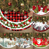 Gaeaspace  -  90/120cm Christmas Tree Skirts Plush Mat Christmas Decor for Home Tree Surround Base Mat Xmas Ornament New Year Gift