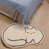 Gaeaspace  -  Cartoon Cute Cat Ins Thick Carpet For Living Room Floor Mat Children Bed Room Plush Rug Footmat Bathroom Carpet Home Decoration