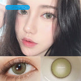 Gaeaspace  -  green Colored Contact Lenses soft for eyes small Beauty Pupil myopia prescription degree yearly natural new big