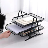 Gaeasapce  -  Office A4 Paper Organizer Document File Letter Book Brochure Filling Tray Rack Shelf Carrier Metal Wire Mesh Storage Holder Tool