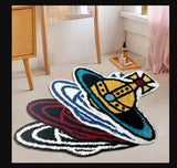 Gaeaspace  -  3D Creative Minimalism Rug Bedroom Decor Saturn Floor Mat Irregular Planet Tufted Rug Soft Plush Fashion Carpet Washable