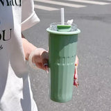 Gaeaspace  -  500ML 304 Stainless Steel Tumbler Thermos With Straw Double Drink Insulation Cold Hot Coffee Cup Car Juice Tea Water Cup