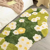 Gaeaspace  -  Fluffy Floor Small Flower Bathroom Mat Strong Absorbent Rug Household Stain Resistant Carpet Bathmate Bedroom Living Room Carpet