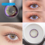 Gaeaspace  -  purple Colored Contact Lenses soft for eyes small Beauty Pupil myopia prescription degree yearly natural new big