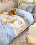 Gaeaspace  -  Cute blue dog bedding set 1.2 1.5 1.8 2.0 kid,twin full queen king lovely cotton home textile bed sheet pillow case quilt cover