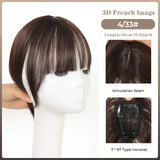 Gaeaspace  -  Synthetic Topper Hairpiece False Bang Clip-In Bangs Extension Natural Fake Fringe Invisible Clourse Hairpiece for Women