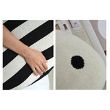 Gaeaspace  -  Knitted Fruit Cushion Pillow Soft Black White Pear Pumpkin Back Rest Support Holiday Decor Kids Room Aesthetic Home Decoration