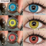 Gaeaspace  -  2PCS/1Pair Halloween COSPALY Series Colorful Lenses for Eyes Colored Cosmetic Contact Lenses Crazy Lens for Yearly Use