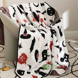 Gaeaspace  -  Halloween Knitted Blanket Portable Sofa Blankets for Bed Office Napping Throw Blanket Shawl Home Bedroom Decor Camping Bed Cover