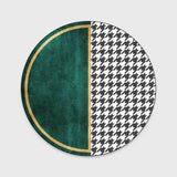 Gaeaspace  -  Light Luxury Rugs for Bedroom Dark Green Round Carpets Living Room Decoration Carpet Cloakroom Lounge Rug Home Decor Chair Mat