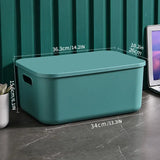 Gaeaspace  -  1/2 Pcs Plastic Storage Bins, Stackable Baskets with Lid and Handle,Colorful Desktop Box Cubby Containers