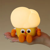 Gaeaspace  -  Cute Cartoon Popcorn Night Light USB Rechargeable Touch Silicone Lamp Kid Gift Bedside Nursery Ambient Mood Light 3 Levels Timer