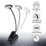 Gaeaspace  -  Eye Protection LED Book Light Clip-On Desk Lights Flexible Reading Lamp Adjustable Battery Powered For Bedroom Studying Lighting