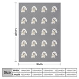 Gaeaspace  -  Maltese puppy Throw Blanket Fluffy Blankets Large manga Fashion Sofa Blankets Flannel Fabric