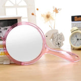 Gaeaspace  -  Hand Mirror Double-sided Handheld Mirror 1x/3x Magnifying Mirror With Handle Transparent Hand Mirror Rounded Shape Makeup Mirror