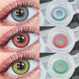 Gaeaspace  -  1 Pair Natural Colored Lenses for Eyes Blue Green Eyes Large Diameter14.5mm  Lens Gray Makeup Beauty Pupil Fast Shipping