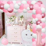 Gaeaspace  -  First Tooth Themed Decor Birthday Party Supplies Size 1 Foil Balloon Arch Set Perfect for Girls 1st Birthday Party