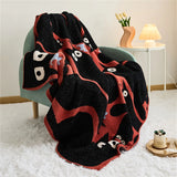 Gaeaspace  -  Autumn Thickened Class A Half-side Velvet Children's Room Knitted Cartoon Cat Blanket Soft and Comfortable Shawl Blanket