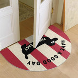 Gaeaspace  -  Semicircle PVC Welcome Doormat Cuttable American Cartoon Dog Entrance Mat Rug Carpet Anti Dust Door Floor Pad Outdoor Home Decor