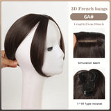 Gaeaspace  -  Synthetic Topper Hairpiece False Bang Clip-In Bangs Extension Natural Fake Fringe Invisible Clourse Hairpiece for Women