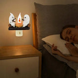 Gaeaspace  -  Halloween Decoration New Ghost Bonfire Night Light EU US UK Plug Funny Cute Chost Design Lamp Home Decor