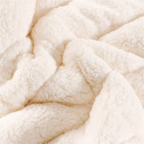 Gaeaspace  - Coral Fleece Autumn Winter Warm Blankets for Bed 3 Layers Thicken Flannel Blanket Quilt Soft Comfortable Warmth Quilts Washable