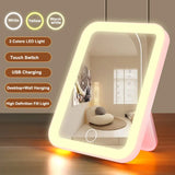 Gaeaspace  -  LED Vanity Mirror with Touch Screen USB Rechargeable Dimming Makeup Mirror Portable