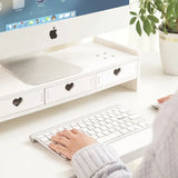 Gaeaspace  -  Office Supplies  Desktop Computer Monitor Height Rack Office Girl Heart Organizer Bedroom Desk Rack Stationery Storage Supplies