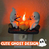 Gaeaspace  -  Halloween Decoration New Ghost Bonfire Night Light EU US UK Plug Funny Cute Chost Design Lamp Home Decor