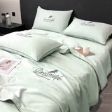 Gaeaspace  - Luxury Embroidery Summer Blanket for Bed Sleeping Non-stick Body Summer Quilt Soft Skin Friendly Air Conditioner Comforter Silky