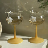 Gaeaspace  -  Creative Transparent Glass Goblet, High Borosilicate Glass, Cute Fun Decoration, Simple Flower Glasses