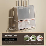 Gaeaspace  -  Wall Hanging Wireless Wifi Router Shelf Storage Box Wire Cable Storage Case Cable Power Bracket Organizer Plug Board Storage Box