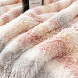 Gaeaspace  -  Fashion Entry Luxury Teddy Velvet Rabbit Blanket Thickened Lunch Break Air Conditioning Blanket Modern Simple Household Blanket