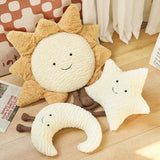 Gaeaspace  -  Smiling Sky Pillow Stuffed Sun Moon Star with Legs Kawaii Plush Decor Pillow Sofa Chair Office Cot Lumbar Support Plushie Gift