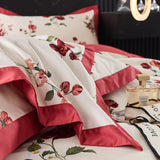 Gaeaspace  -  100s Egyptian Cotton Bedding Set Queen King Ru Double Size Print Bed Linens Blanket Cover Sheet Pillowcase