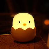 Gaeaspace  -  Eggshell Chicken Night Light Cartoon LED Light Bedroom Children Touch Adjustable Light Rechargeable Warm Light Atmosphere Light