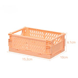 Gaeaspace  -  Creative Foldable Storage Boxes Student Desktop Collapsible Crate Organizer Tape Stationery Cosmetic Rack Folding Storage Basket