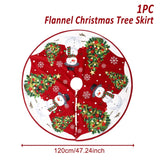 Gaeaspace  -  90/120cm Christmas Tree Skirts Plush Mat Christmas Decor for Home Tree Surround Base Mat Xmas Ornament New Year Gift