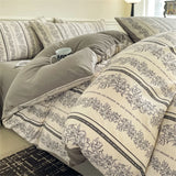 Gaeaspace  -  Jacquard Bedding Set Light Luxury Duvet Cover Pillowcase and Bedsheet Bed Linen Set Comforter Queen Bedroom Decor Home Textiles