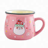 Gaeaspace  -  150ML Ceramic Christmas Cup Cartoon Santa Style Cute Elk Mousse Cup Breakfast Water Drinking Tools Coffee Milk Mug for Household