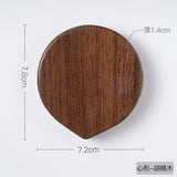 Gaeaspace  -  1Pcs Pure Wooden Portable Mirror Mini Small Makeup Mirror Female Hand-held Beauty Makeup Mirror Small Round Mirrors