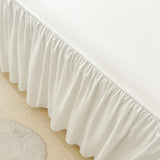 Gaeaspace  -  Solid Color Bed Skirt Lace Ruffled Bed Skirt 1pcs Cover Bedroom Bed Cover Bed Skirt Non-slip Mattress Cover Bedsheet Bedspread